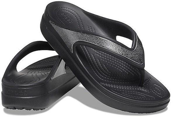 (Women) Crocs Thick Sole Black Slippers 206919-001 Shop (Women) Crocs Thick Sole Black Slippers 206919-001