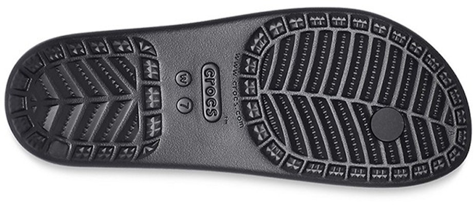 (Women) Crocs Thick Sole Black Slippers 206919-001 Sizing (Women) Crocs Thick Sole Black Slippers 206919-001