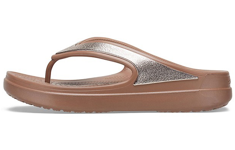 (Women) Crocs Thick Sole Copper Slippers 206919-854