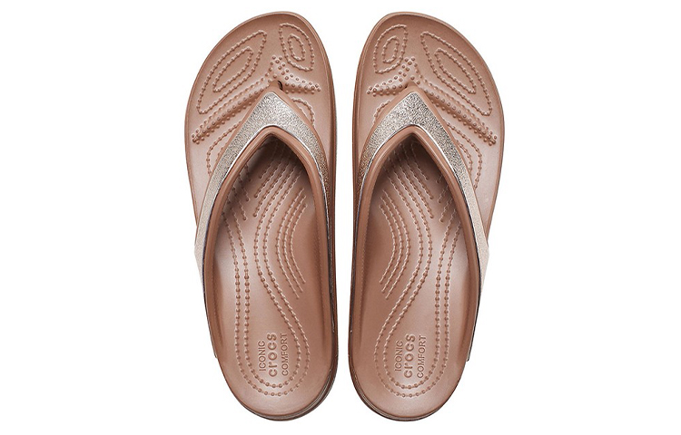 Purchase (Women) Crocs Thick Sole Copper Slippers 206919-854