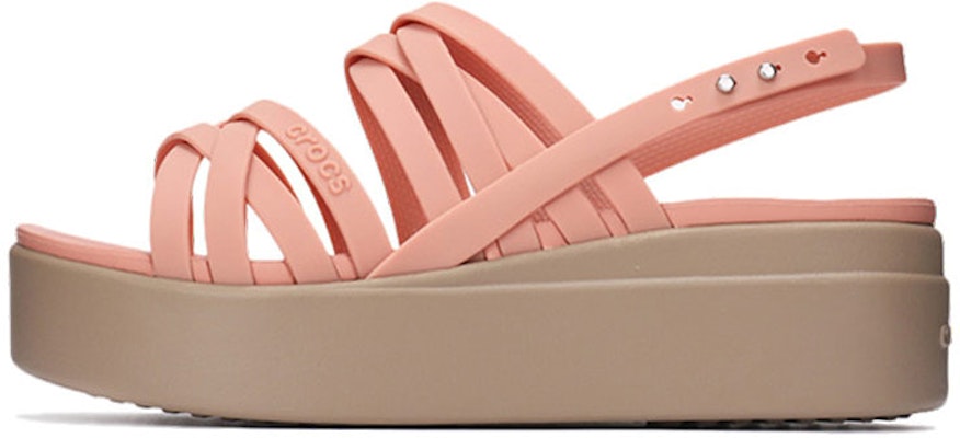 (Women) Crocs Thick Sole Cozy Fashion Sports Pink Sandals 206751-6RL Buy (Women) Crocs Thick Sole Cozy Fashion Sports Pink Sandals 206751-6RL