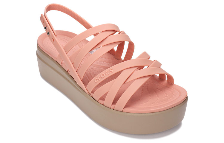 Lookbook (W) Sandali Sportivi Crocs Rosa con Suola Spessa e Stile Comodo 206751-6RL