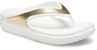 (Women) Crocs Thick Sole White Gold Slippers 'White Gold' 206919-100