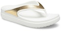 Lookbook (Women) Crocs Thick Sole White Gold Slippers 'White Gold' 206919-100