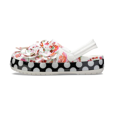 (W) Crocs Timeless Clash Roses Floral Dots Clog 'White Red Black'