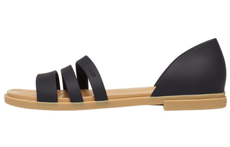 (Women) Crocs Tulum Flat Sandals 'Black' 206109-00W