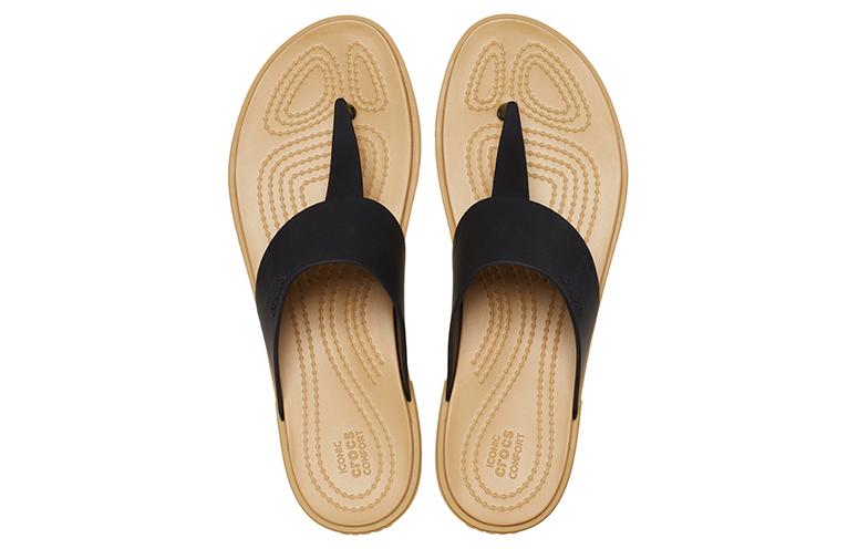 Shop (W) Sandalias Crocs Tulum Flip 'Negro'. 206752-00W