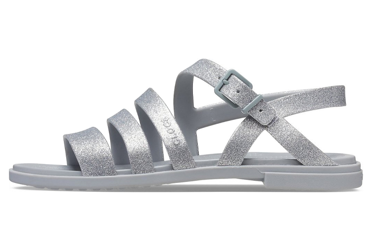 (Women) Crocs Tulum Sandal 'Glitter Silver' 206737-0IC
