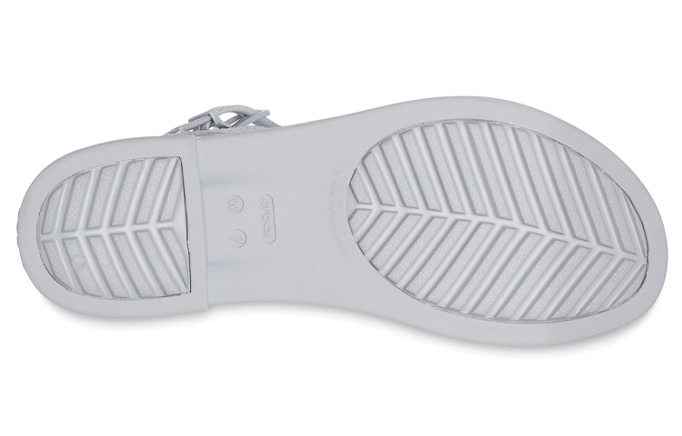 Details for (W) Sandal Crocs Tulum 'Glitter Silver' 206737-0IC