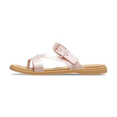 (W) Crocs Tulum Shimmer Toe Post Sandals 'Pink Clay'