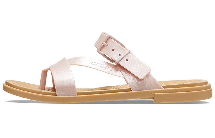(Women) Crocs Tulum Shimmer Toe Post Sandals 'Pink Clay' 208666-6TY