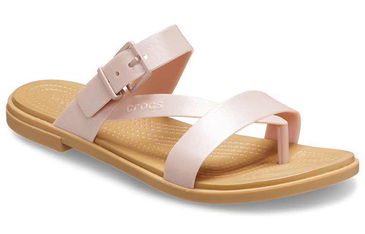 Lookbook (W) Crocs Tulum Tumit Jepit Berkilau 'Pink Clay' 208666-6TY