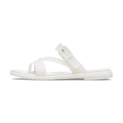 (W) Crocs Tulum Slides 'Translucent White'