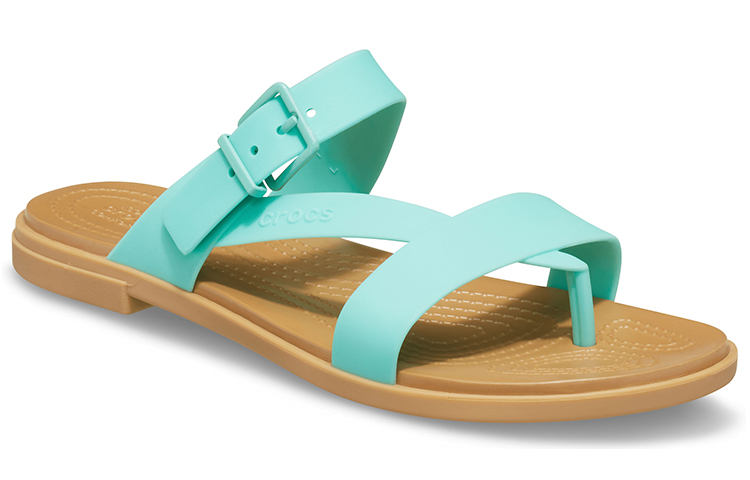 Lookbook (W) 크록스 툴룸 토 포스트 블루 브라운 (Crocs tulum toe post blue brown) 206108-3U3