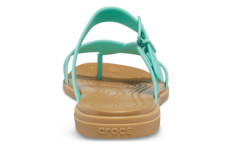 Details for (W) 크록스 툴룸 토 포스트 블루 브라운 (Crocs tulum toe post blue brown) 206108-3U3