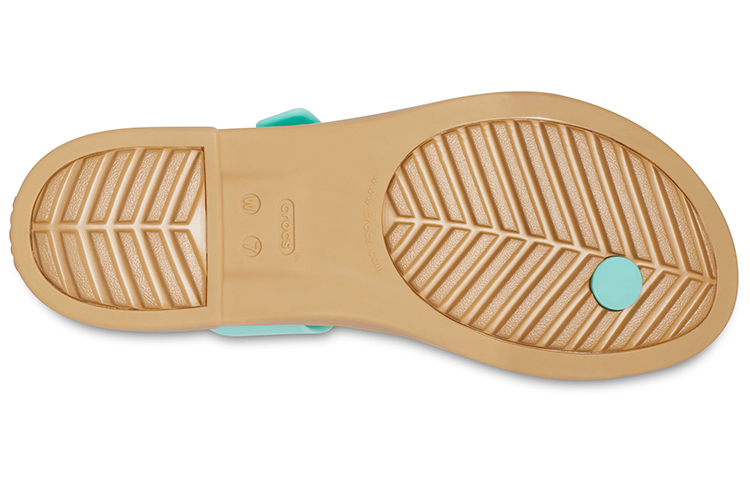 Sizing (W) 크록스 툴룸 토 포스트 블루 브라운 (Crocs tulum toe post blue brown) 206108-3U3