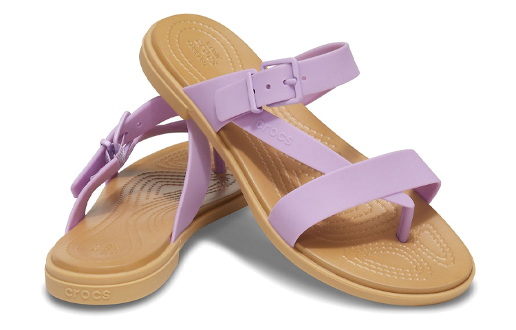 Shop (W) Crocs Tulum Jepit 'Lilac' 206108-5PR