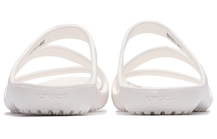 (W) Crocs White Slippers 圖 3