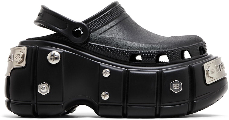 (W) Crocs x Balenciaga Hardcrocs Slide 'Negro Plata' 687398-W1S8N-1081 Buy (W) Crocs x Balenciaga Hardcrocs Slide 'Negro Plata' 687398-W1S8N-1081