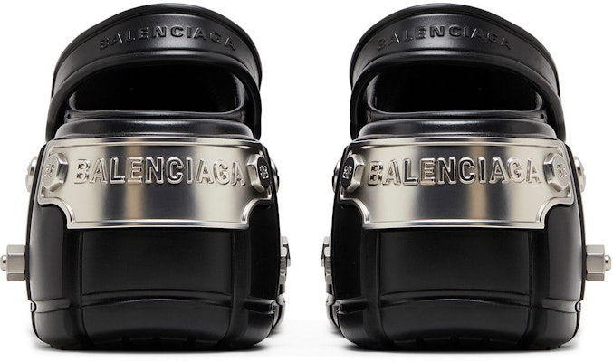 (W) Crocs x Balenciaga Hardcrocs Slide 'Negro Plata' 687398-W1S8N-1081 Details for (W) Crocs x Balenciaga Hardcrocs Slide 'Negro Plata' 687398-W1S8N-1081