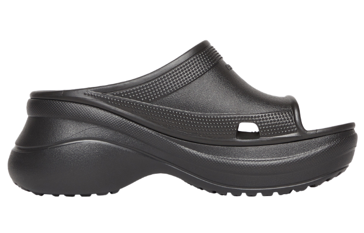Lookbook 巴黎世家 Balenciaga Pool Crocs 百搭時尚涼拖 女款 黑色