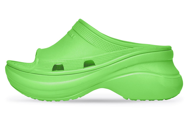 (Women) Crocs x Balenciaga Pool Slide Sandal 'Neon Green'  677389-W1S8E-3500