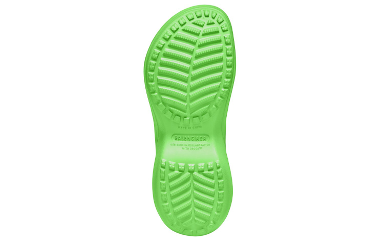 Shop (W) Sandal Crocs x Balenciaga Pool Slide 'Neon Green' 677389-W1S8E-3500