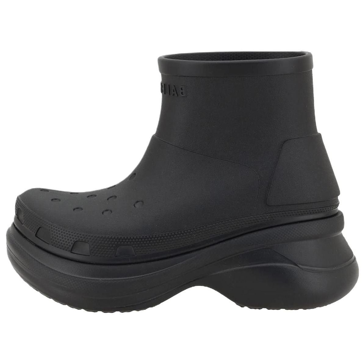 (Women) Crocs x Balenciaga Round-Toe Slip-On Short Boots Black 815522W1S8E1000