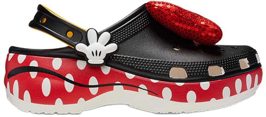 (Women) Crocs x Minnie Mouse Classic Platform Clogs 'Black Red White' 209896-100 Order (Women) Crocs x Minnie Mouse Classic Platform Clogs 'Black Red White' 209896-100