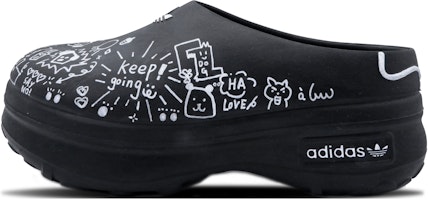 (Women) Custom adidas Originals AdiFOM Stan Smith Mule Graffiti Clog Shoes Women Black/White IE4626 (Team147 - Vector Graffiti) (Women) Custom adidas Originals AdiFOM Stan Smith Mule Graffiti Clog Shoes Women Black/White IE4626 (Team147 - Vector Graffiti)