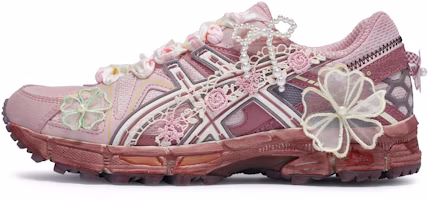 (Women) Custom ASICS Gel-Kahana 8 Pink Ballet Love Collab Lace Low-Top Running Shoes 1012A978-103 (Team80 - Women's Pink Ballet Dream) (Women) Custom ASICS Gel-Kahana 8 Pink Ballet Love Collab Lace Low-Top Running Shoes 1012A978-103 (Team80 - Women's Pink Ballet Dream)