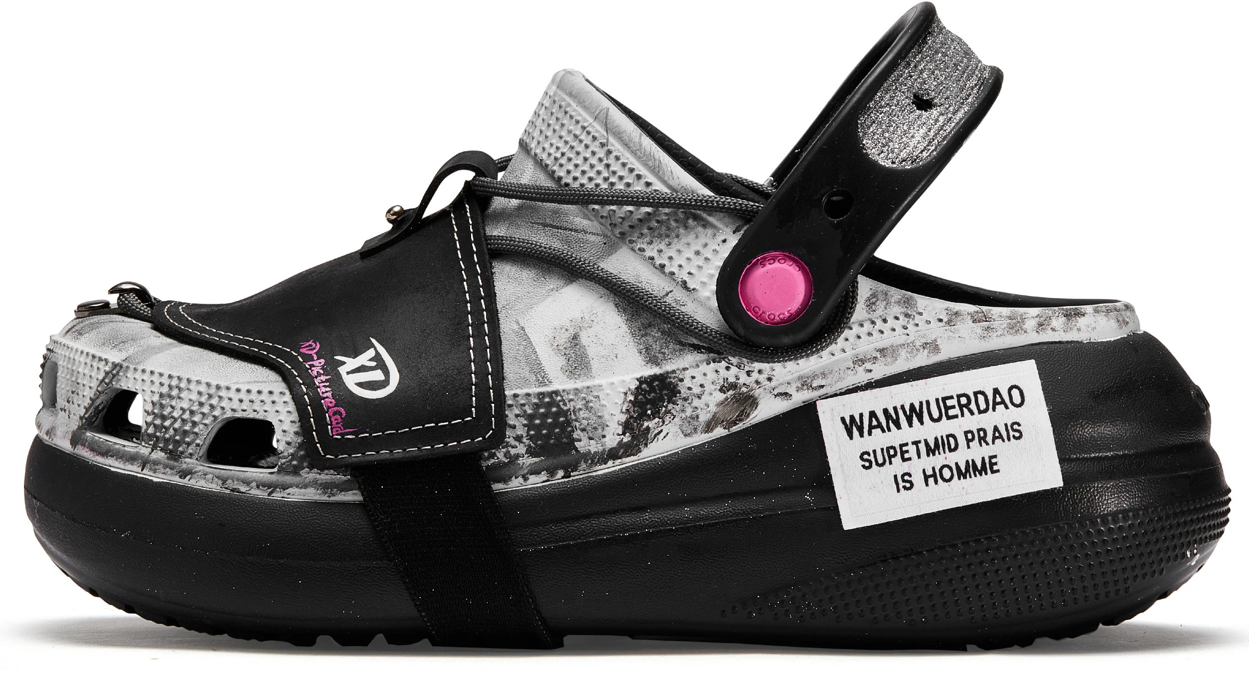 women-custom-crocs-classic-crush-da-vinci-hand-painted-initial-d-gray-pink-clogs-women-207521-001-team-m-initial-d