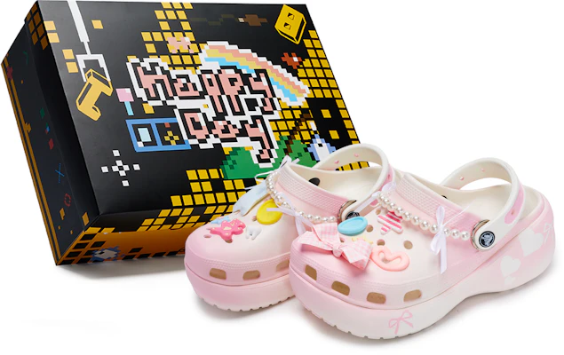 (W) 定制Crocs经典增高拖鞋白粉蝴蝶夏季鞋206750-100 (Team80女款心动S-BOX) 206750-100 (Team80 Womens Heartbeat Moment S-BOX) Buy (W) 定制Crocs经典增高拖鞋白粉蝴蝶夏季鞋206750-100 (Team80女款心动S-BOX) 206750-100 (Team80 Womens Heartbeat Moment S-BOX)