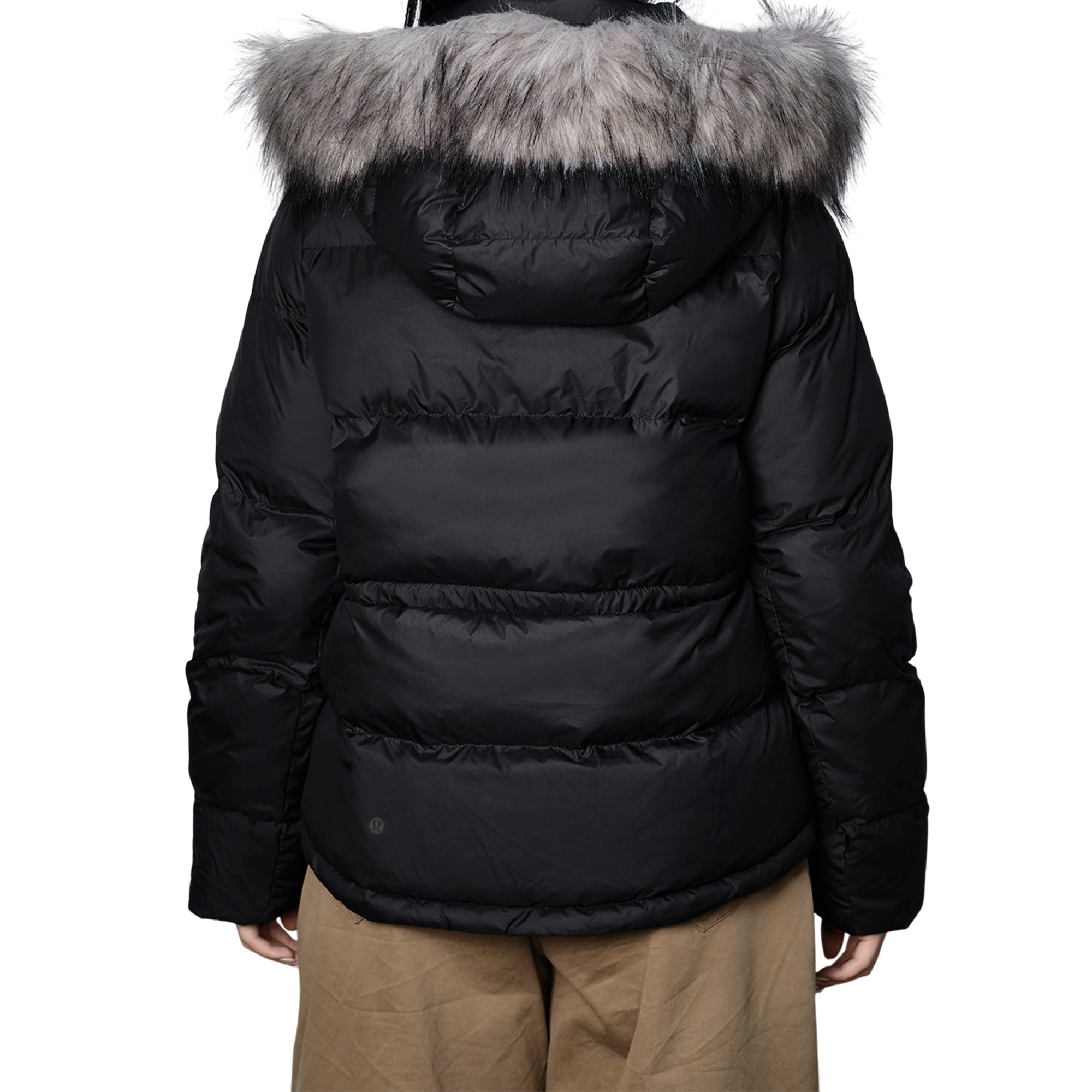 Sizing (W) Chaqueta Acolchada Lululemon Wunder Puff Negra con Capucha Invierno Cálido LW4BWRS(Group80