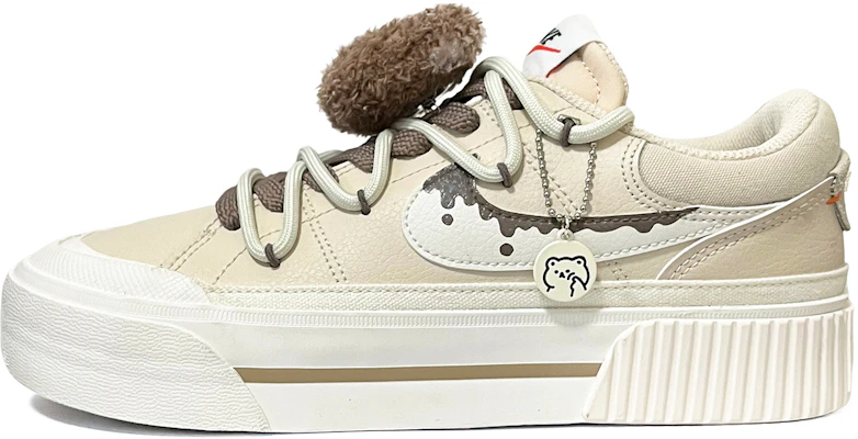 (Women) Custom Nike Court Legacy Lift White Lover Chocolate Slip-Resistant Low-Top Shoes. DM7590-200 (Team200 - Chocolate Melting Cookies) Buy (Women) Custom Nike Court Legacy Lift White Lover Chocolate Slip-Resistant Low-Top Shoes. DM7590-200 (Team200 - Chocolate Melting Cookies)