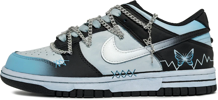 (W) Nike Dunk Personalizados Mariposa Y2K Estética Punk Azul Blanco Negro Low GS. DH9765-104 (Team186-Butterfly Bubble Sheet) Buy (W) Nike Dunk Personalizados Mariposa Y2K Estética Punk Azul Blanco Negro Low GS. DH9765-104 (Team186-Butterfly Bubble Sheet)