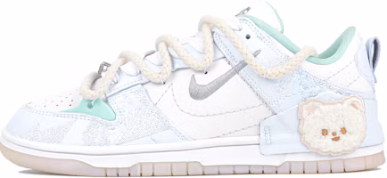(Women) Custom Nike Dunk Disrupt 2 Love Bear White Blue Green Low-Top Sneakers. FN8917-141 (Team4 - Women's Love Bear) (Women) Custom Nike Dunk Disrupt 2 Love Bear White Blue Green Low-Top Sneakers. FN8917-141 (Team4 - Women's Love Bear)