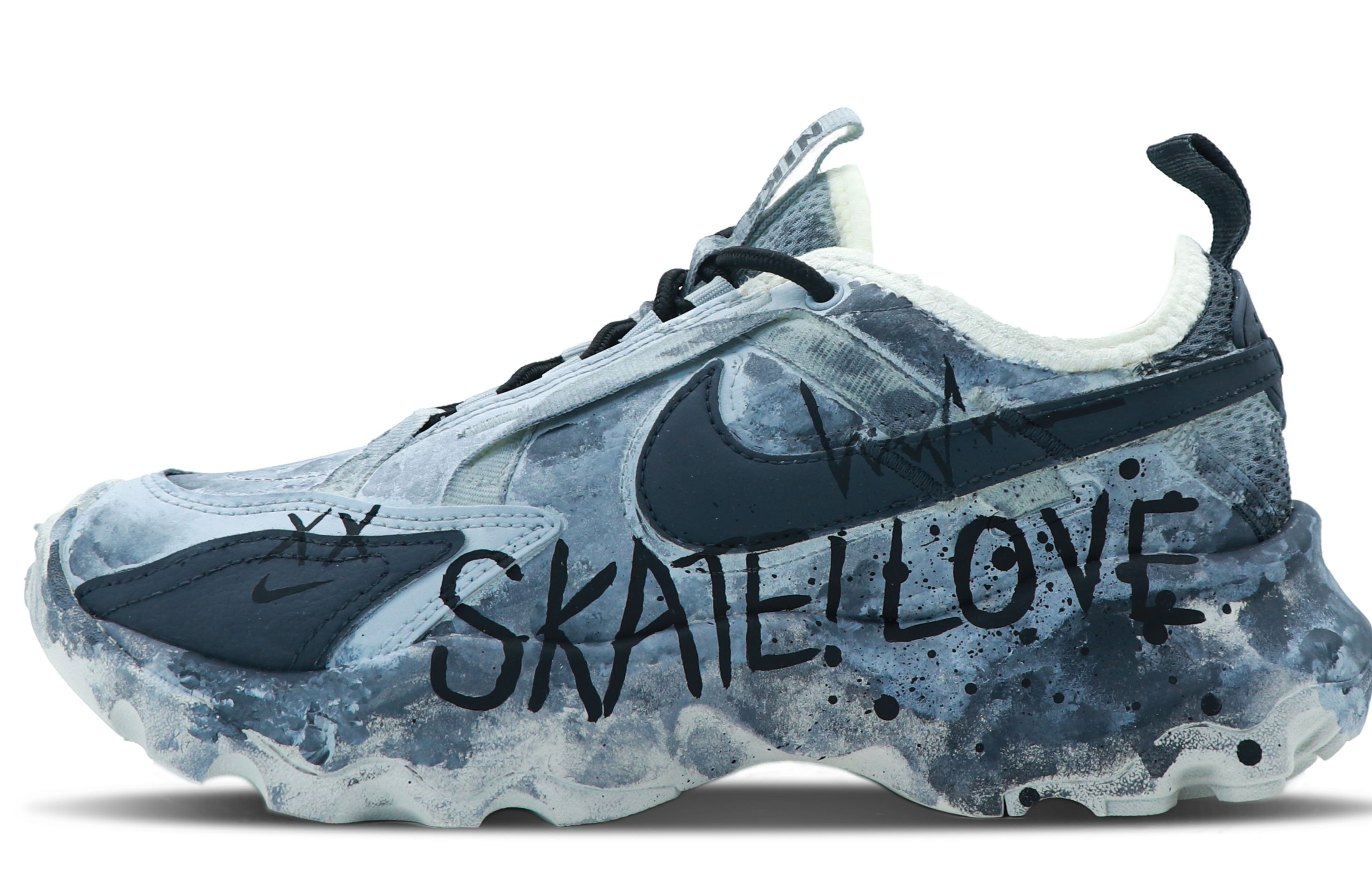 (Women) Custom Nike TC 7900 Low-Top Skate Sneakers Gray - Comfort & Durability DD9682-100 (Team147 - Ruins).