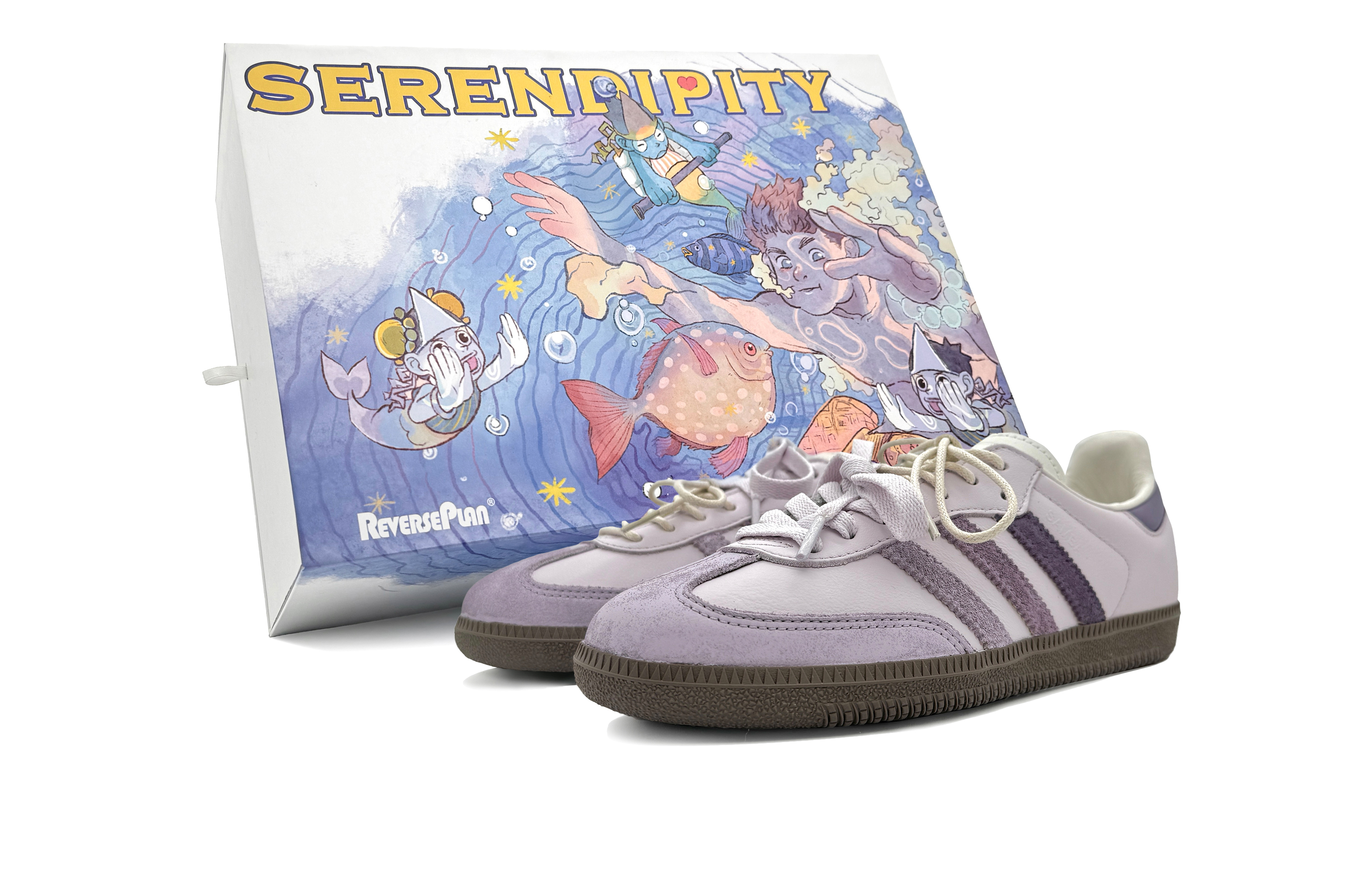 (Women) Custom Shoes adidas Originals Samba OG Lilac Ballet Minimalist Sneakers. IE0875 (Team191 - Purple Sweet Potato Passion S-BOX)