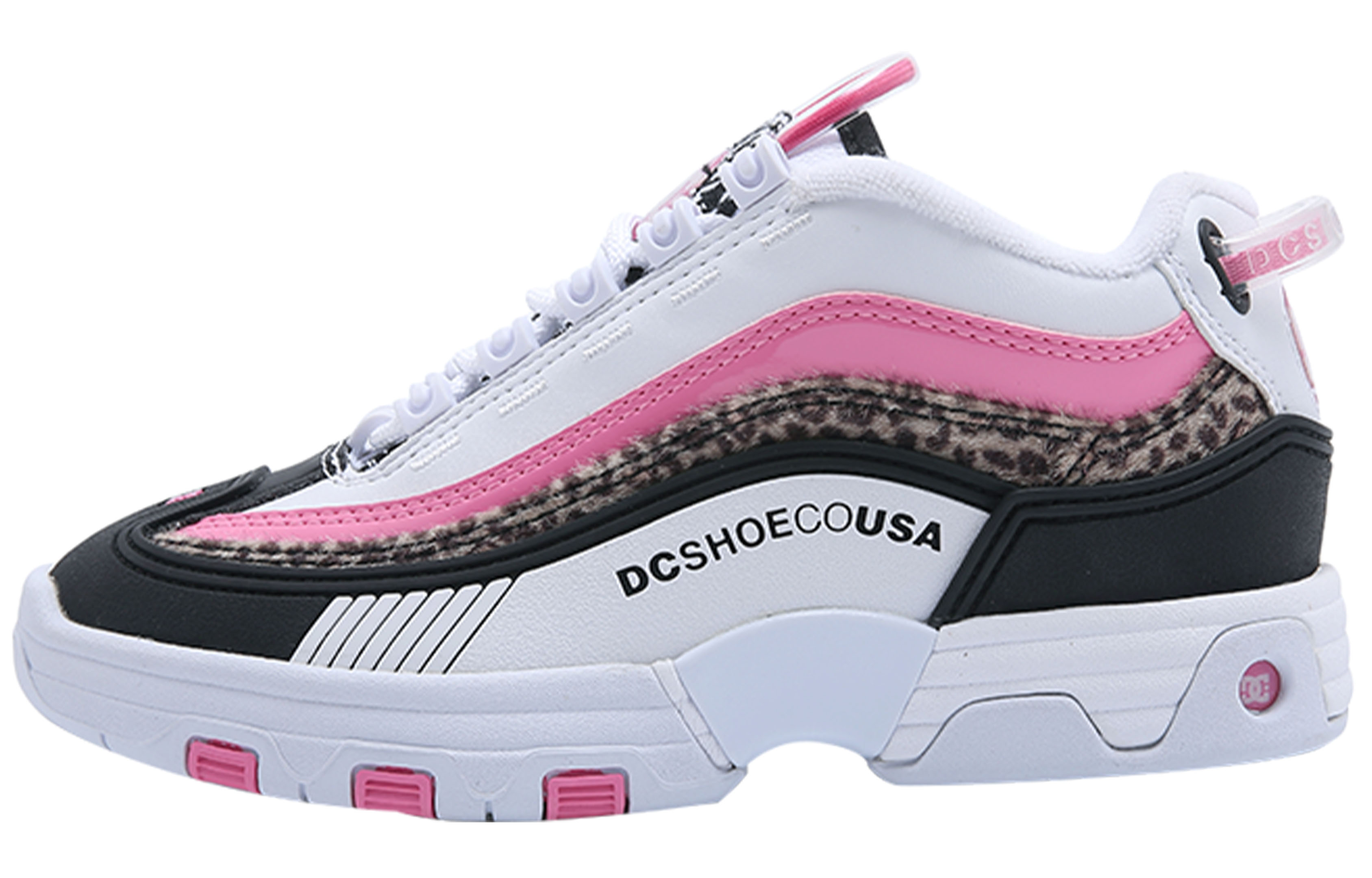 (W) DC Shoes Cousa 'Retro Casual Daddy Shoes Pink White'