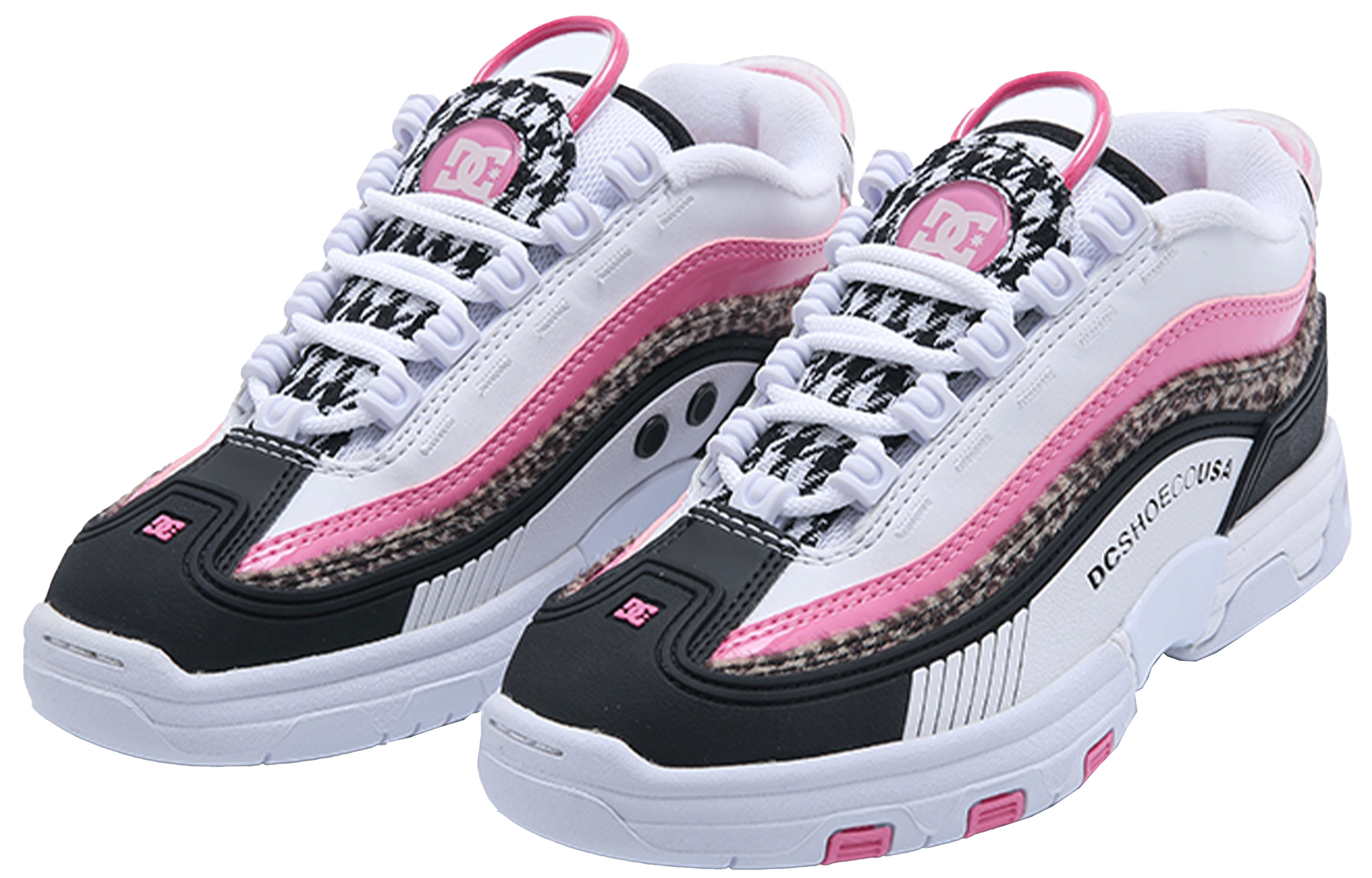 (W) DC Shoes Cousa 'Retro Casual Daddy Shoes Pink White' 圖 2