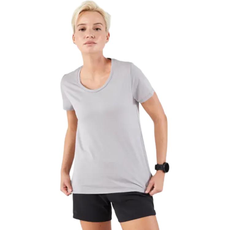 (Women) Decathlon 100 Series Lightweight Breathable Quick-Dry T-Shirt Gray 8817403