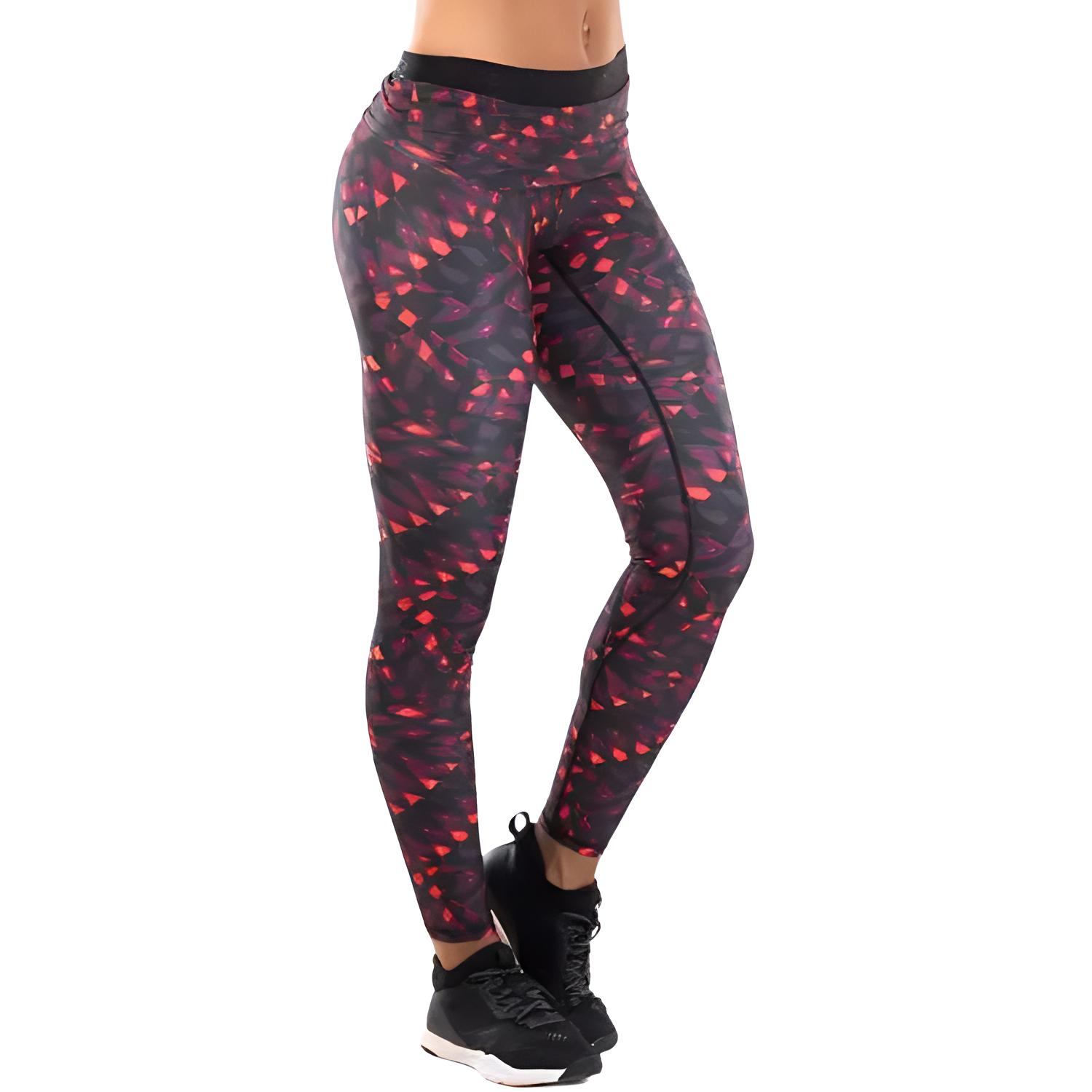 (Women) Decathlon Coral Red Fitness Dance Stretch Leggings 8576191