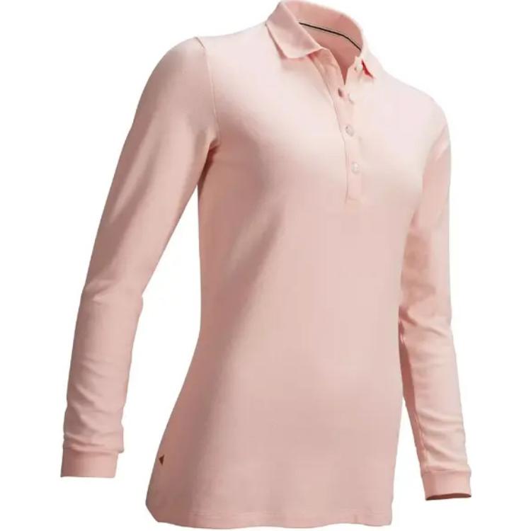 (Women) Decathlon Golf Long-Sleeve Polo Shirt Light Pink 8505714