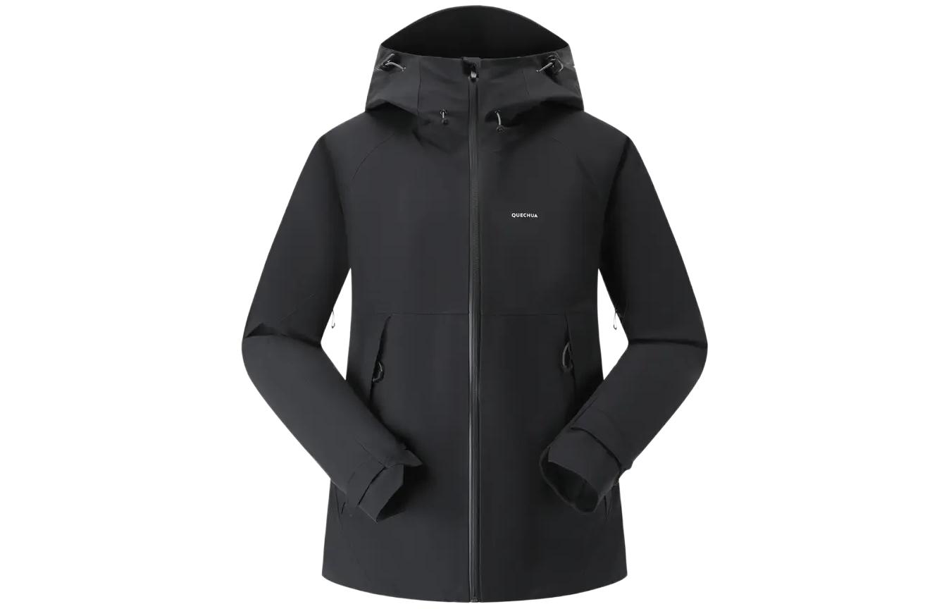 (Women) DECATHLON MH500 Quechua Lightweight Waterproof Windproof Hiking Jacket Black 8758910