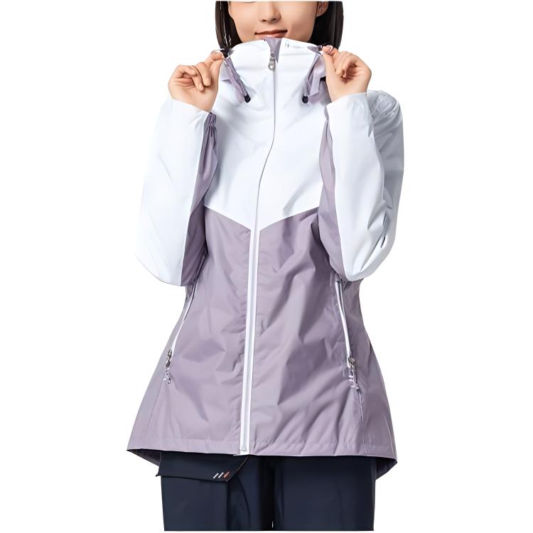 (Women) DECATHLON Sailing 100 Waterproof Windproof Breathable Jacket - Purple/White 8775888