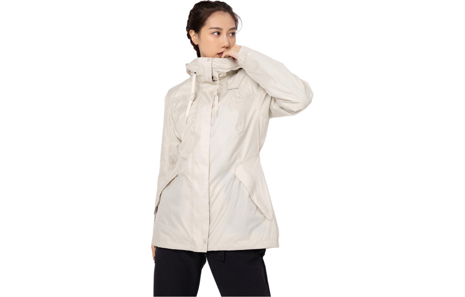 (Women) Decathlon SH500 Winter Waterproof Hiking Jacket - Light Ash Gray. 8738714