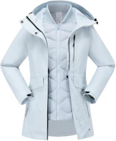 (Women) DECATHLON TRAVEL 500 3-in-1 Waterproof Jacket Misty Mist/Dreamy Blue 8826747 (Women) DECATHLON TRAVEL 500 3-in-1 Waterproof Jacket Misty Mist/Dreamy Blue 8826747