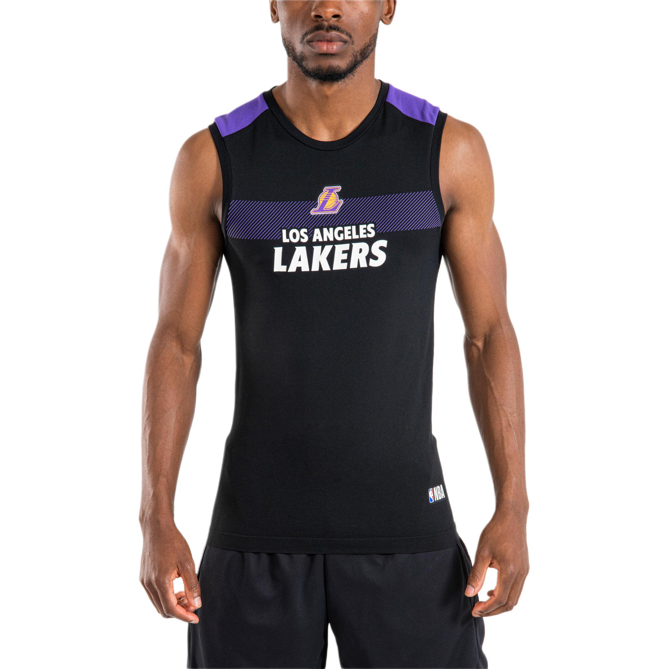 DECATHLON x NBA Lakers TARMAK UT500 Basketball Tank Top Black/Purple. 8734074