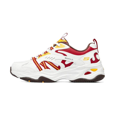 (W) Skechers D'LITES 4.0 'White red'